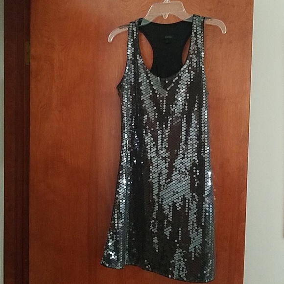 Pewter sequence racerback dress - Picture 1 of 7